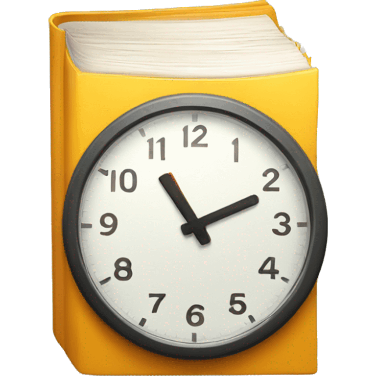 speed clock with book emoji