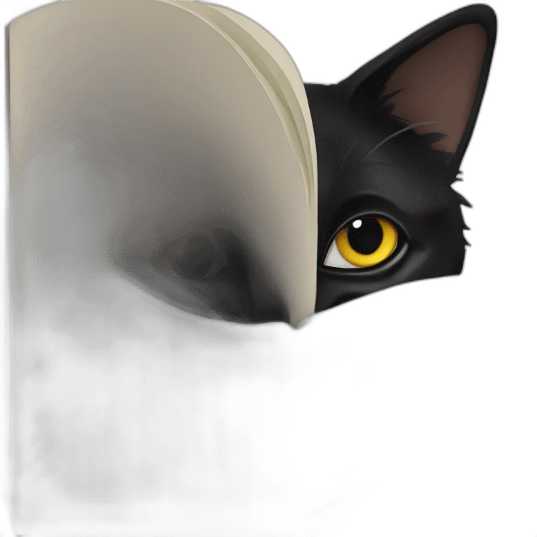 Black cat book emoji