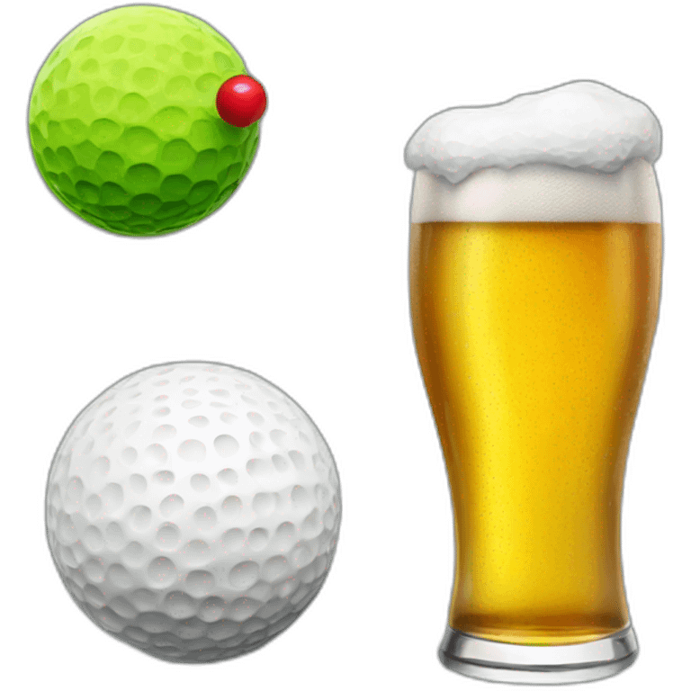 Beer and golf emoji