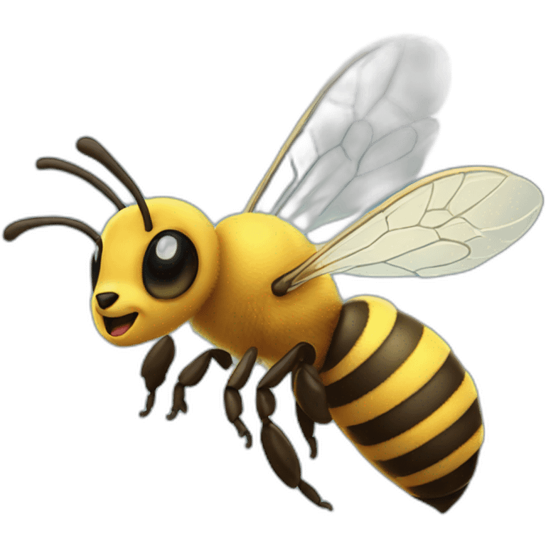 flying honeybee, full body emoji