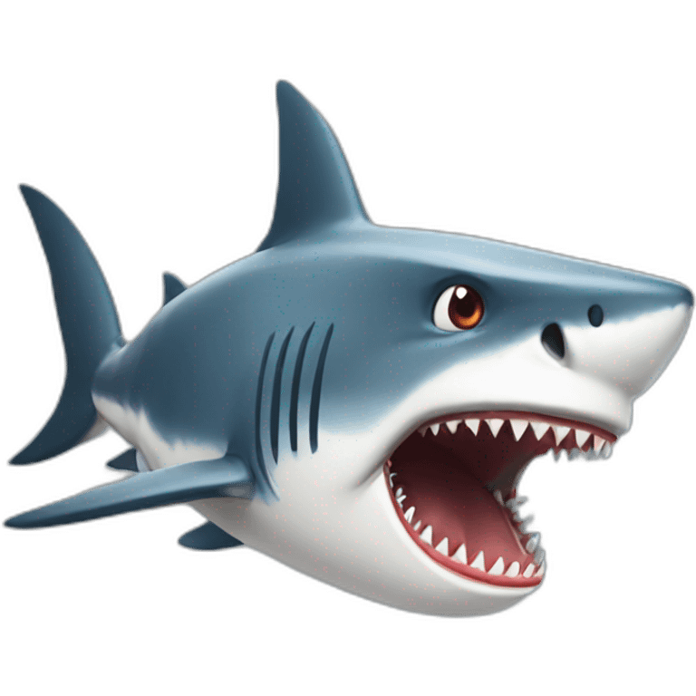 Angry shark emoji