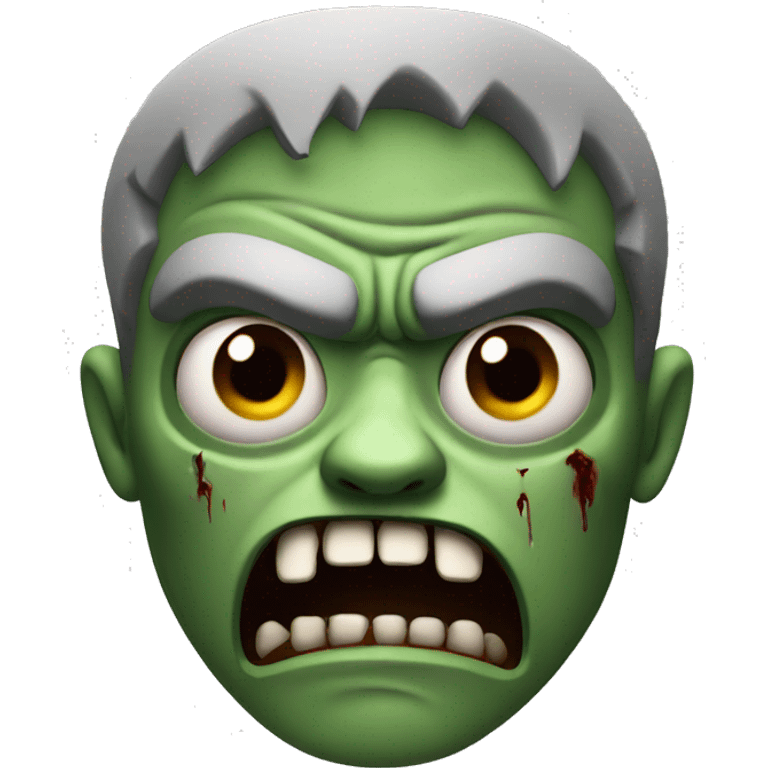 Angry zombie emoji