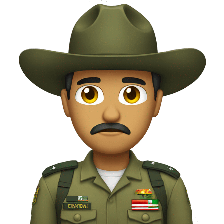 Sad mexican army ranger emoji