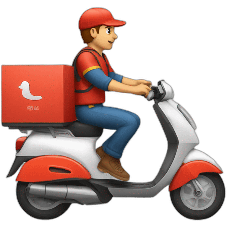 pizza delivery in pizza scooter emoji