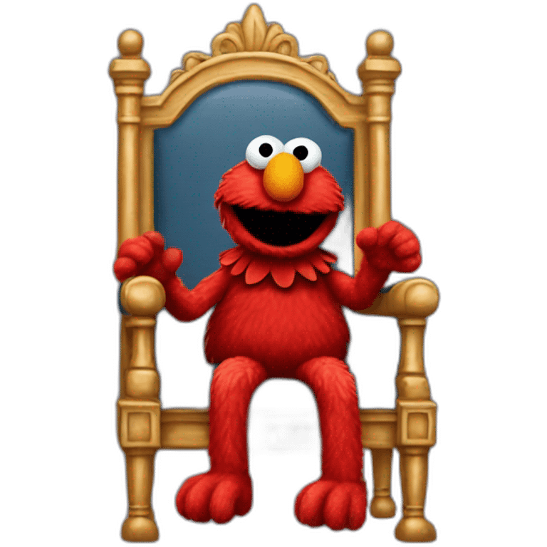 elmo sitting on a throne emoji