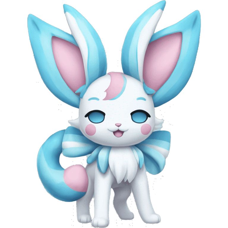 Kawaii Sylveon-Glaceon Full Body emoji