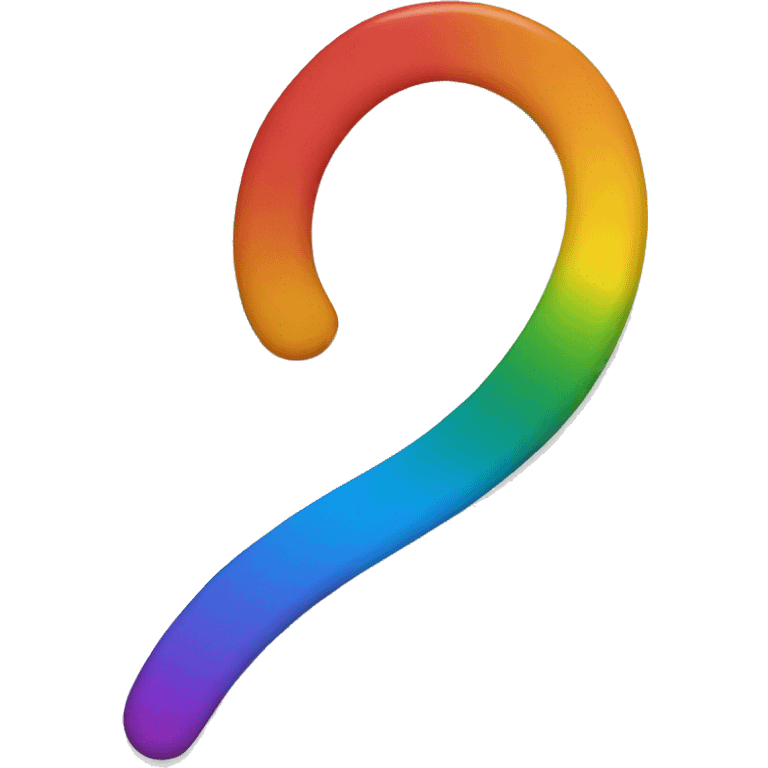 Semicolon colored as rainbow emoji