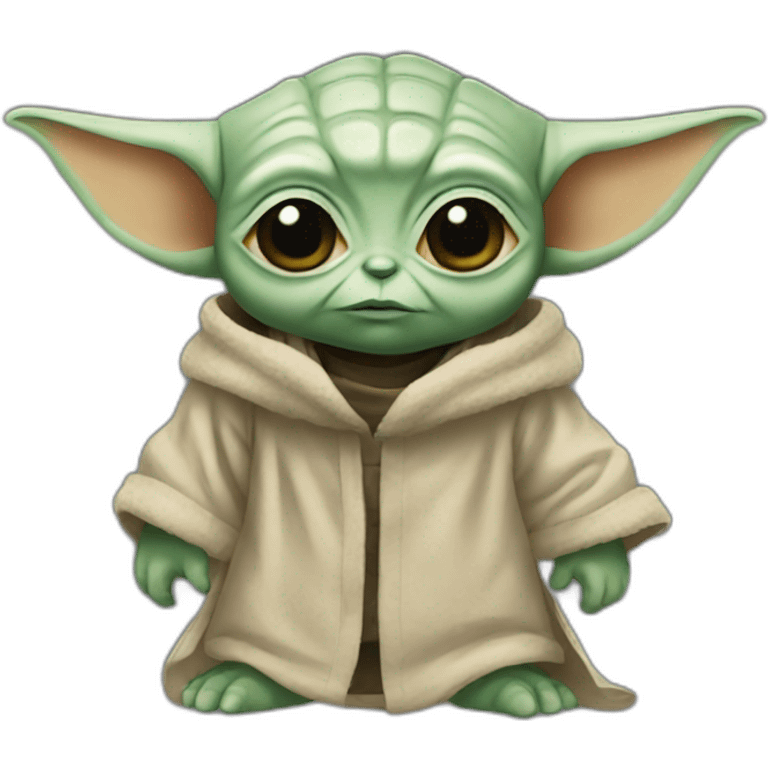 Cyber Baby Yoda emoji