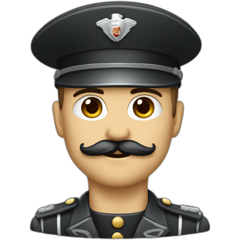 Soldat blanc moustache noire emoji