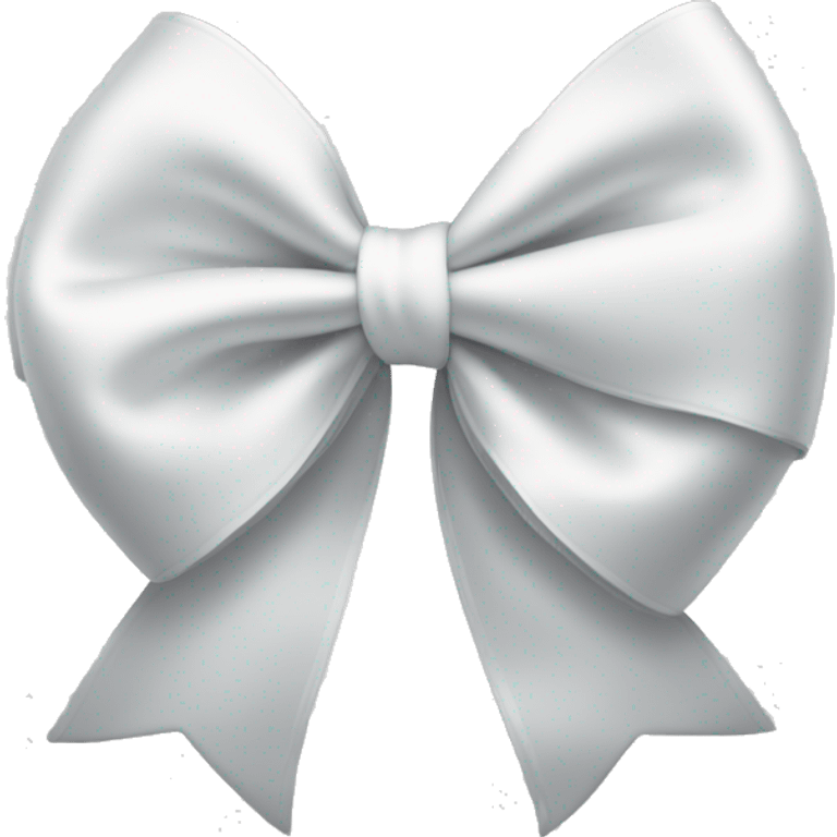 white satin bow emoji