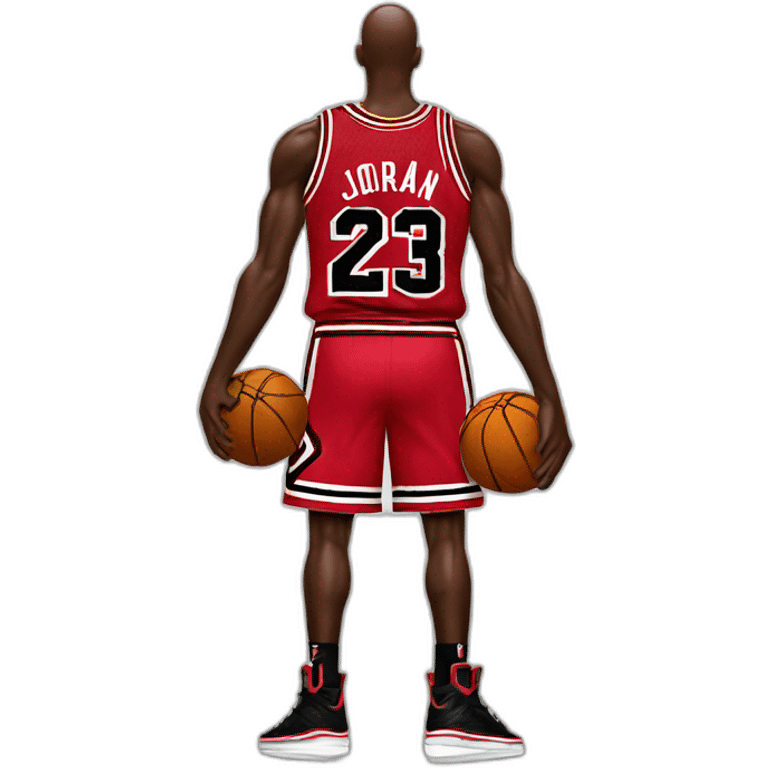 Michael Jordan in jersey of Miami heat emoji