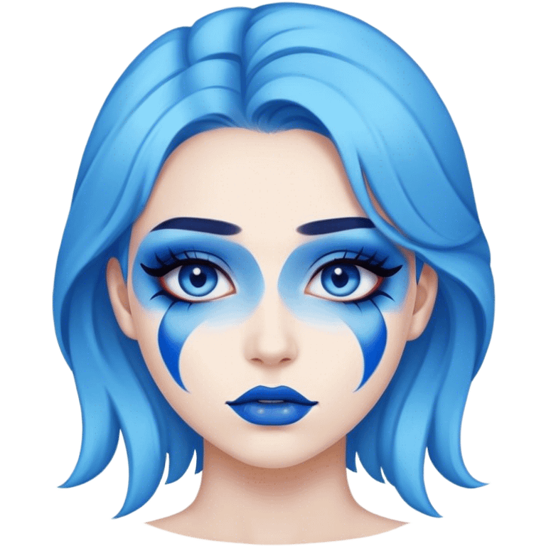 Makeup blue  emoji