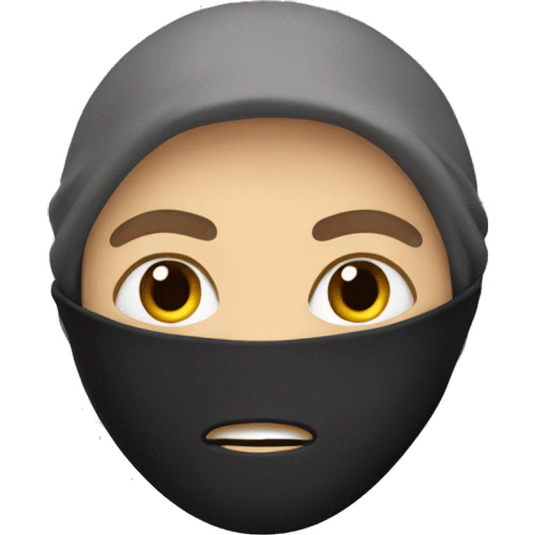 ninja with its face covered with both hands emoji