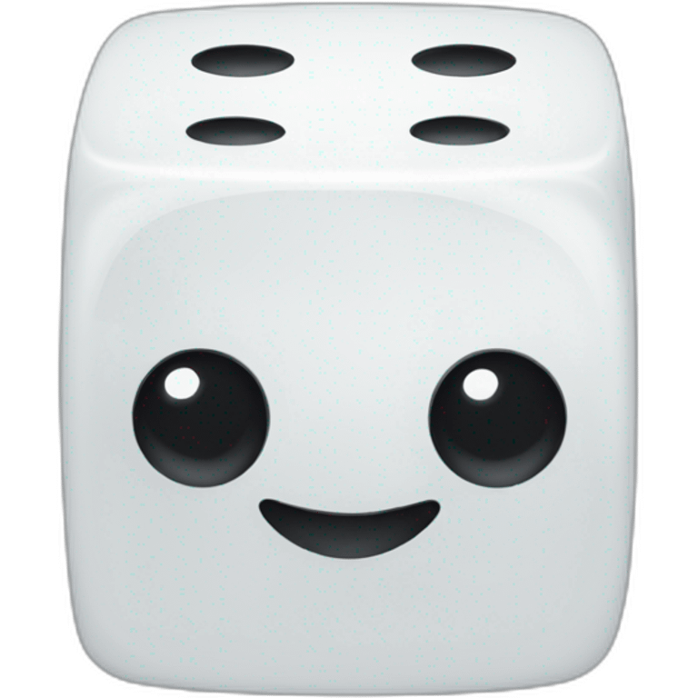 white dice with 5 3 4 on the faces emoji