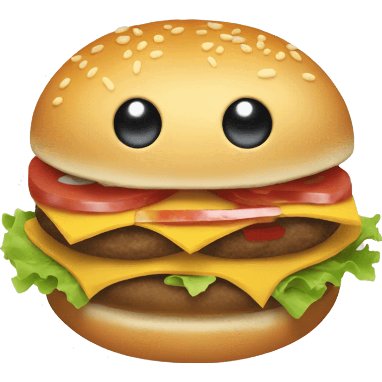 smiley eating a hamburger emoji