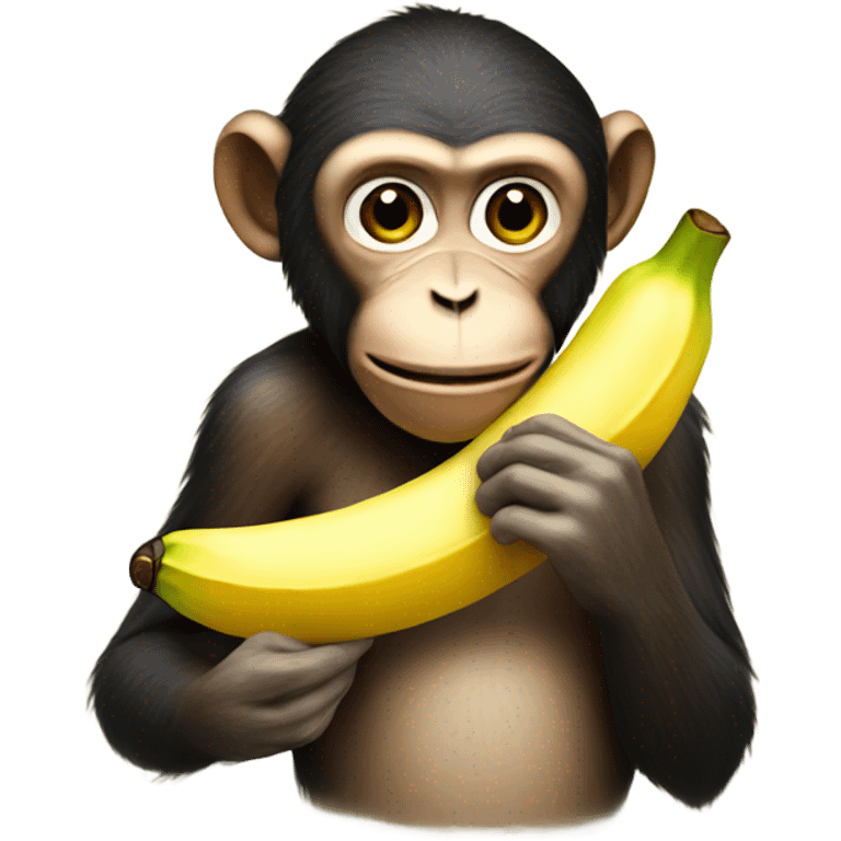 monkey eating banana emoji