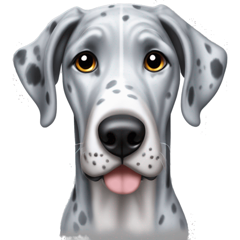 blue merle great dane with light grey coat  emoji