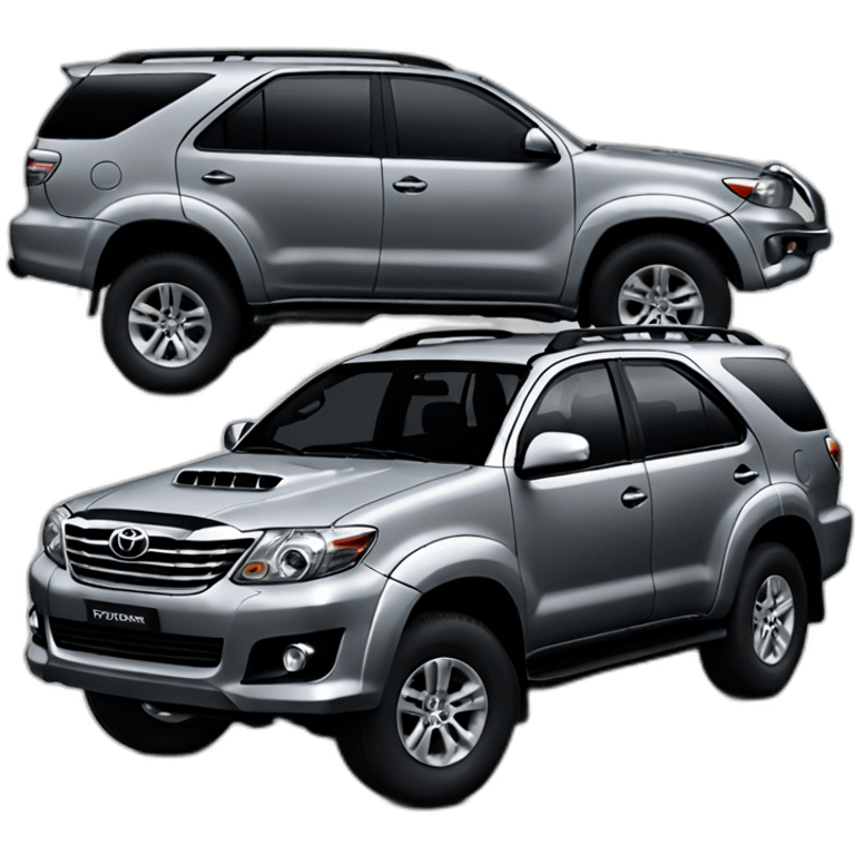 Car model Toyota fortuner 2012 Grey with black grill emoji