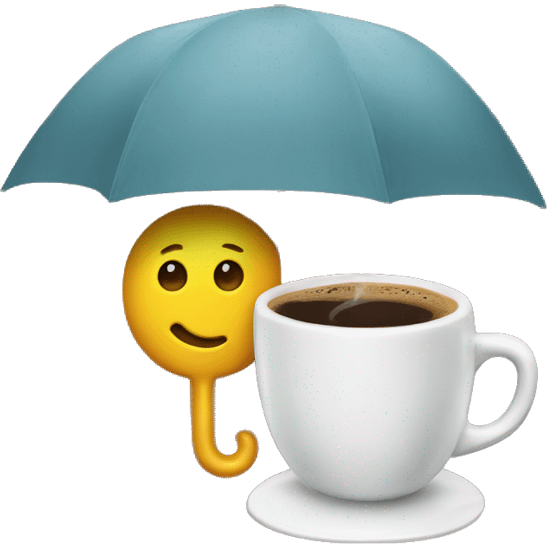 Coffee with a umbrella  emoji