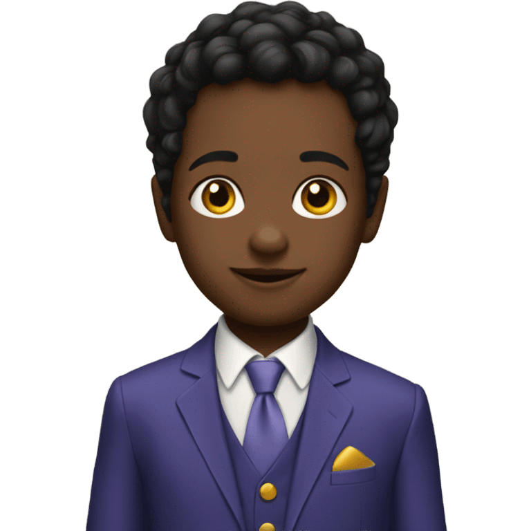 child in New Year's suit emoji