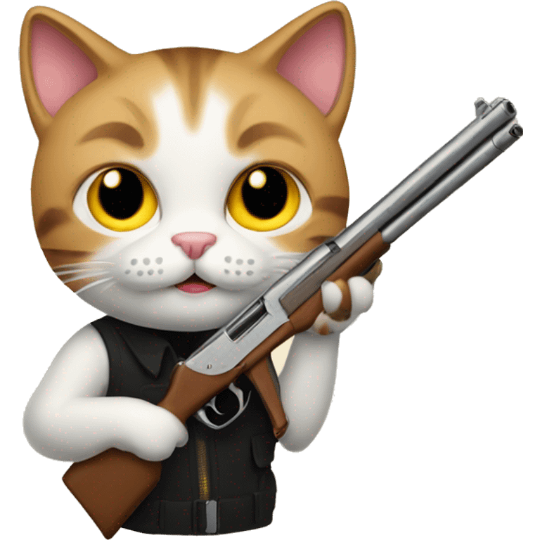 Cat with shotgun emoji