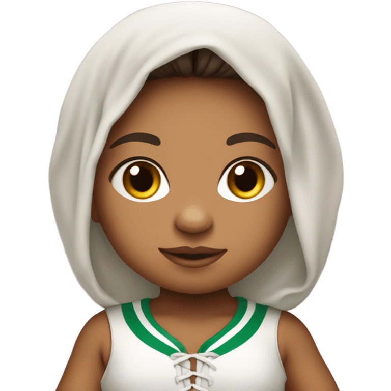 Newborn baby Mexican female Super Bowl football  emoji