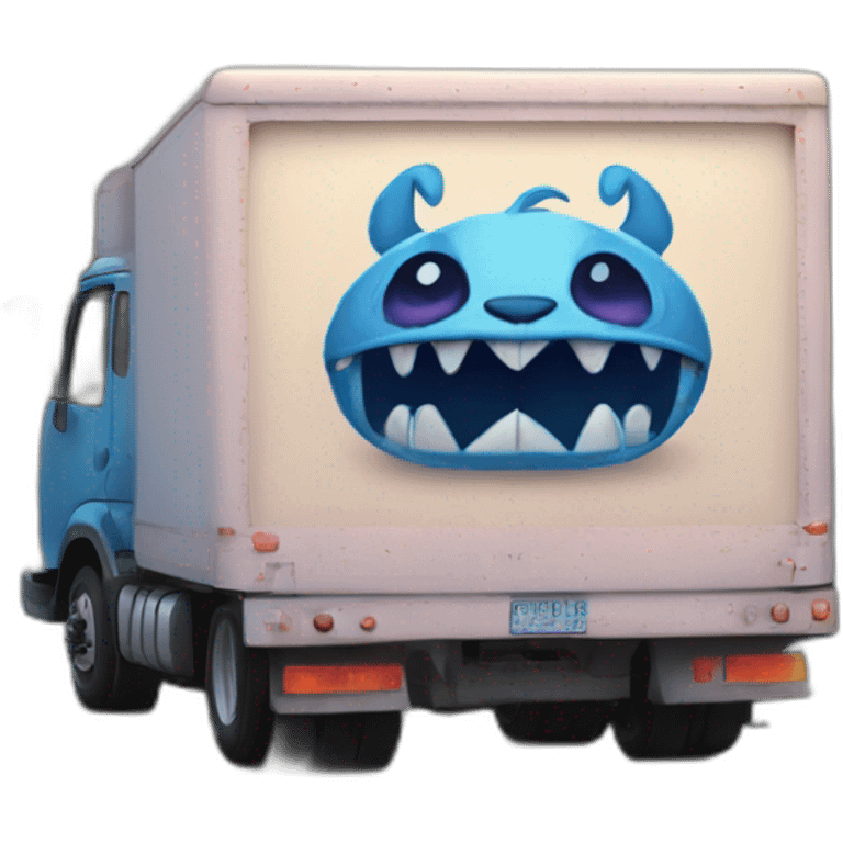 Stitch sur un camion emoji