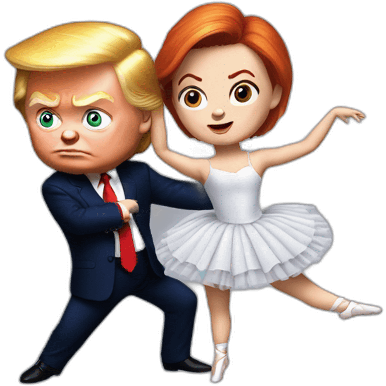 Trump and Chucky as ballet dancers emoji