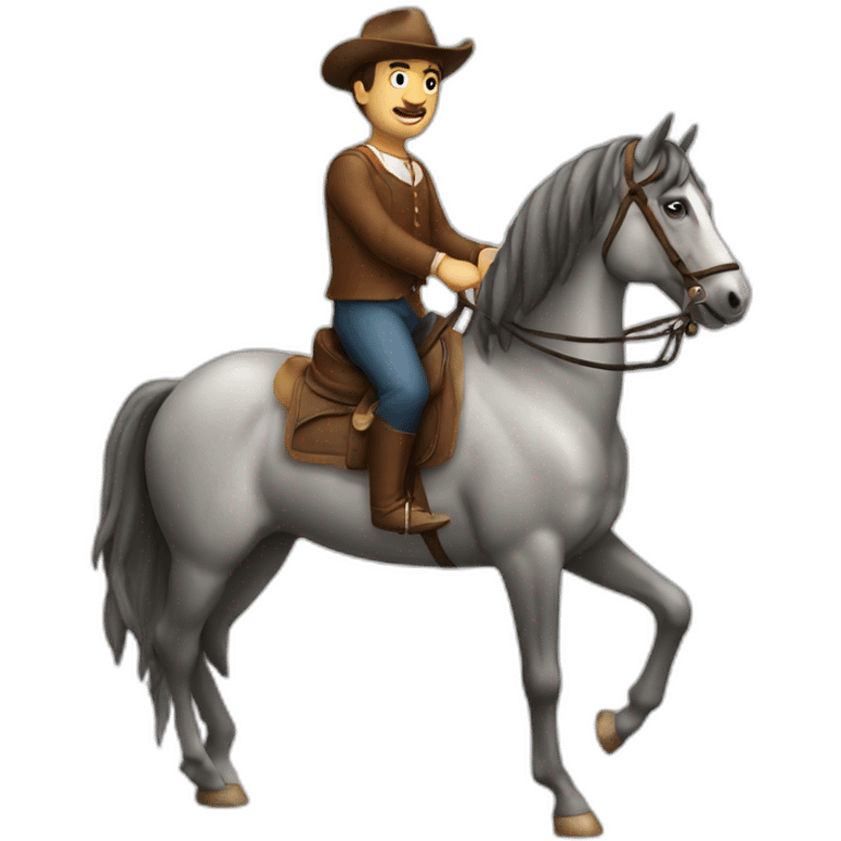 italian man on horse emoji