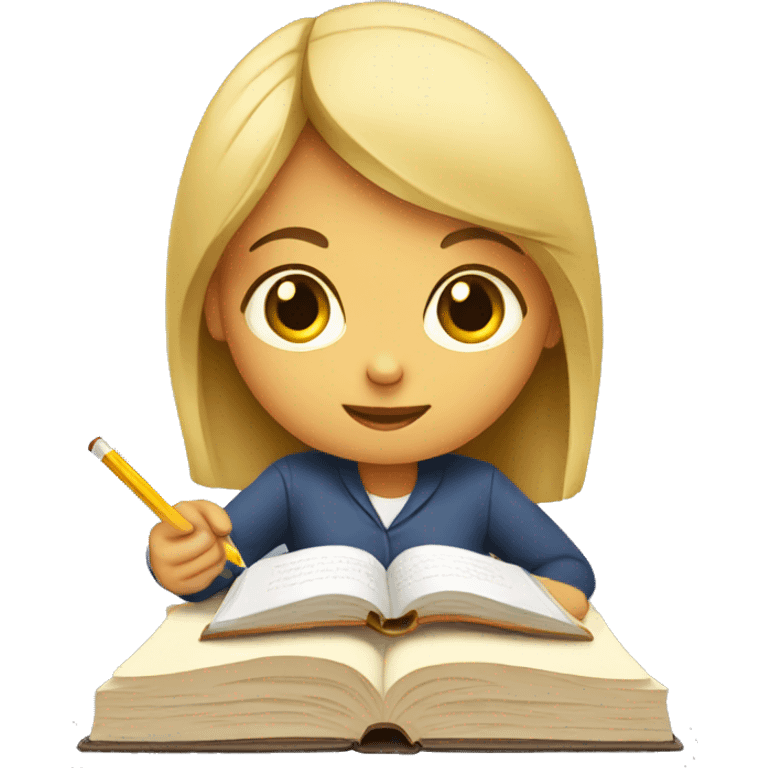 girl studying emoji