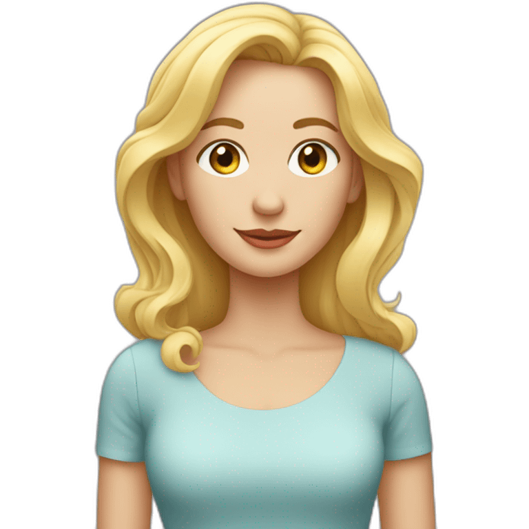 femme blonde avec deux grands cercles emoji