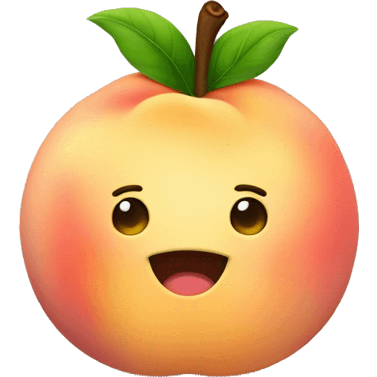 Plump peach emoji