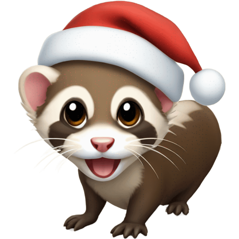 ferret with santa hat emoji