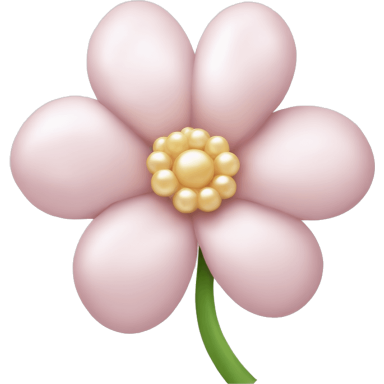 Pearl light pink flower emoji