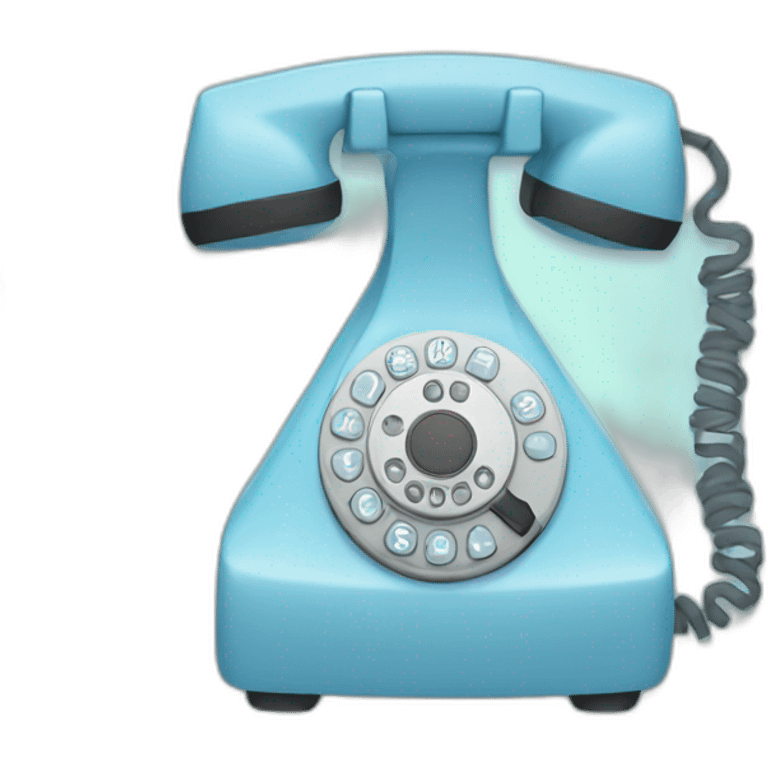 light blue single phone emoji