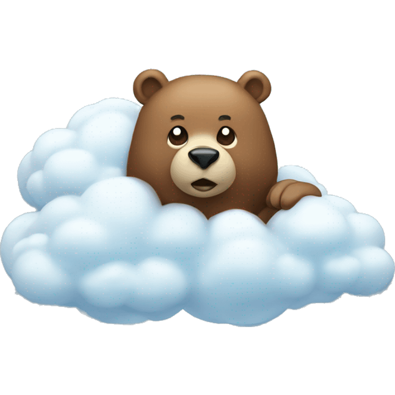 Bear with cloud  emoji