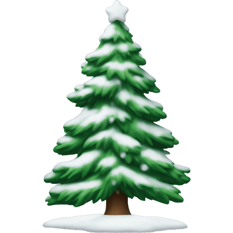 Christmas tree with snow on it emoji