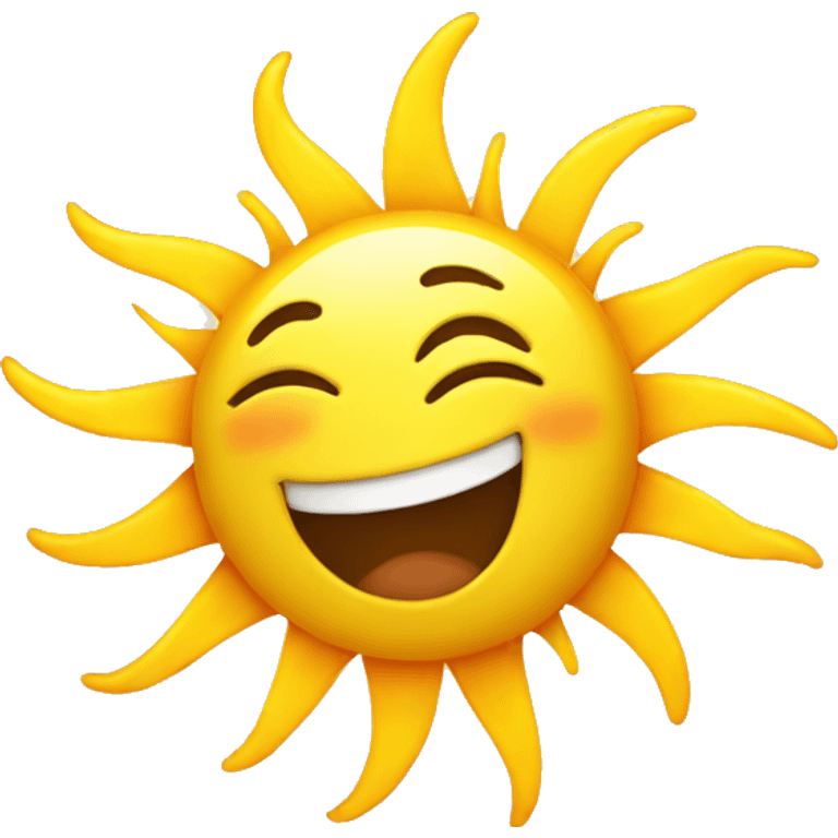 A happy sun emoji emoji