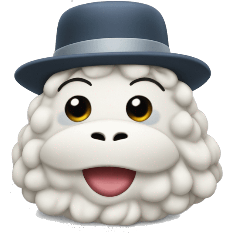 a bibendum with an hat emoji