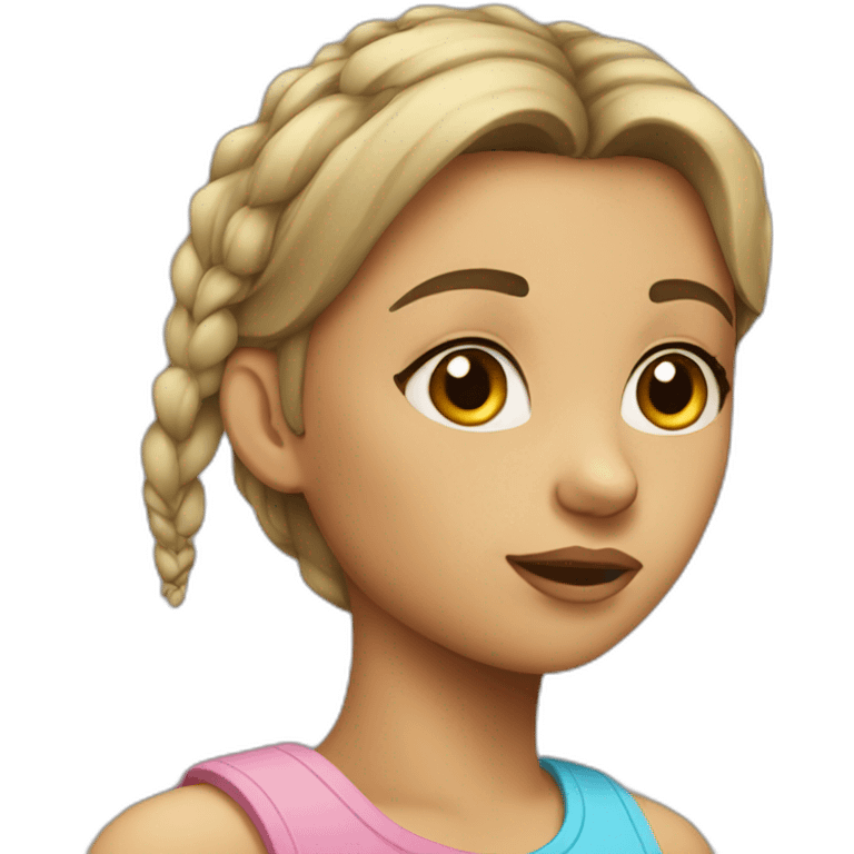 Girl with badl top of head emoji