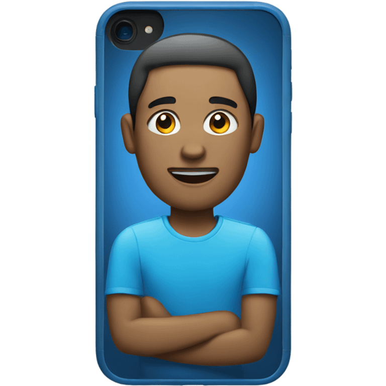 blue iphone emoji