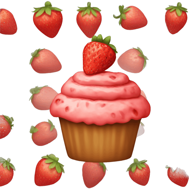 Strawberry muffin  emoji