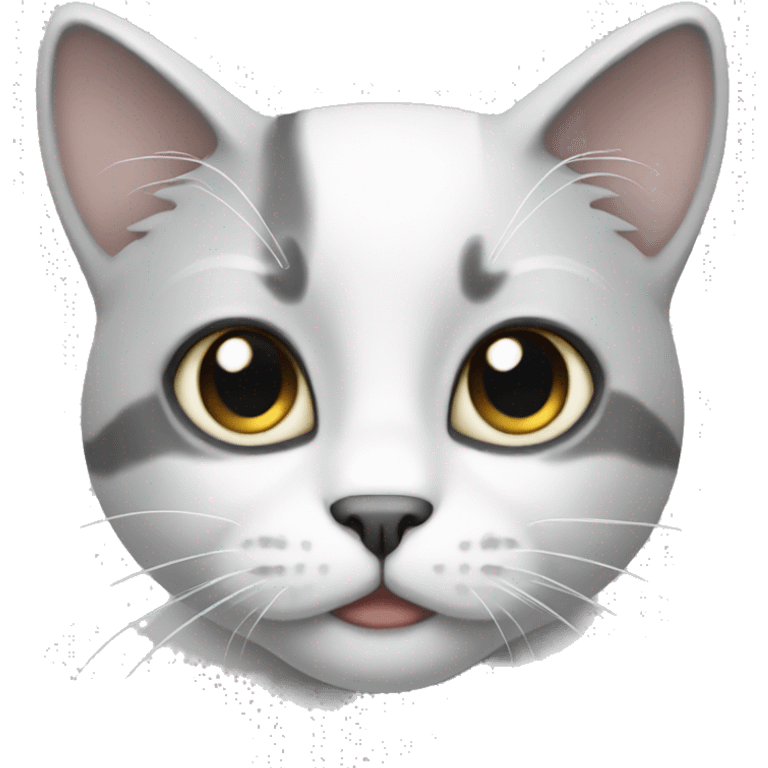 cat white and grey emoji