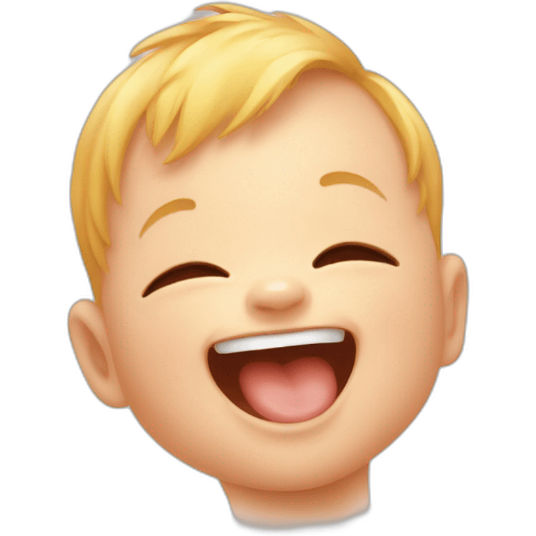 laughing baby illustration tear emoji