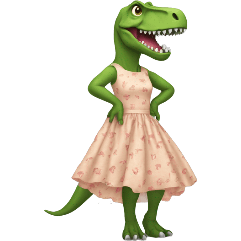 Trex in a dress emoji