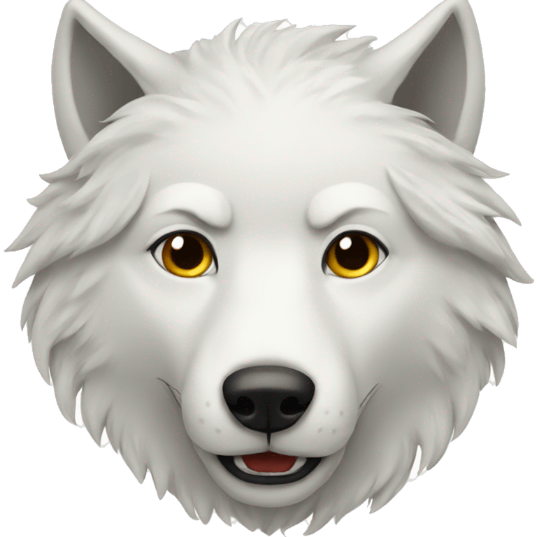 White wolf  emoji