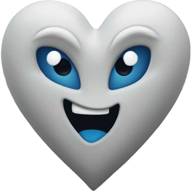 Naby blue matte heart emoji