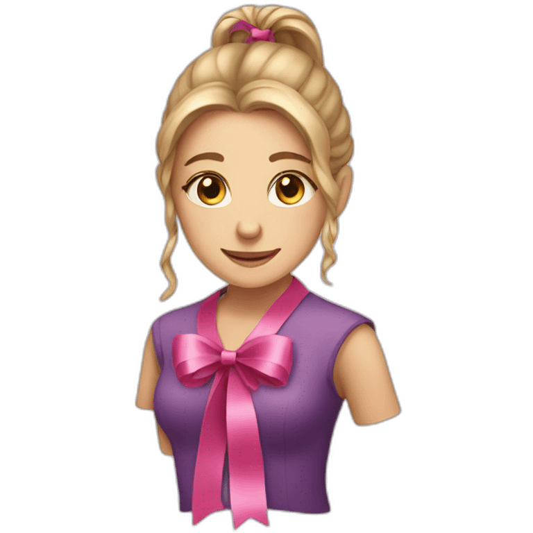 Girl with ribbon emoji