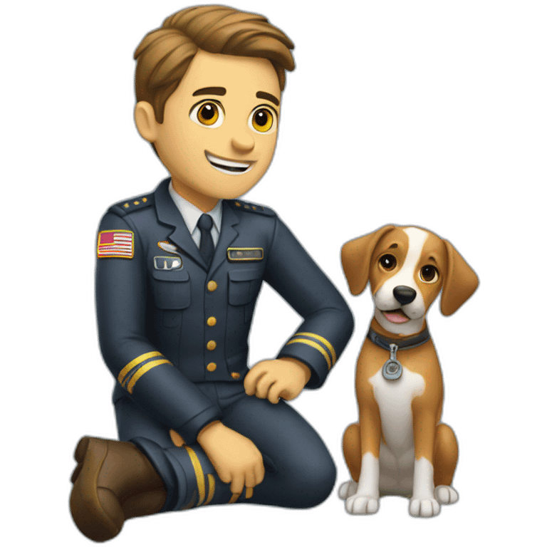 Pilot with dog emoji