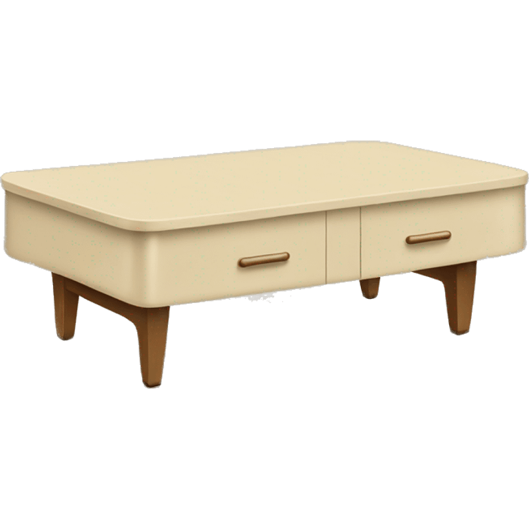 Beige vintage coffee table emoji